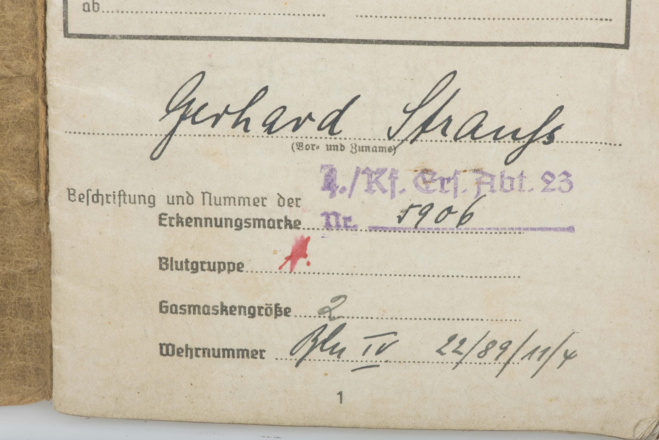 Afrikakorps Soldbuch grouping to Gefreiter Gerhard Strauß — image 30