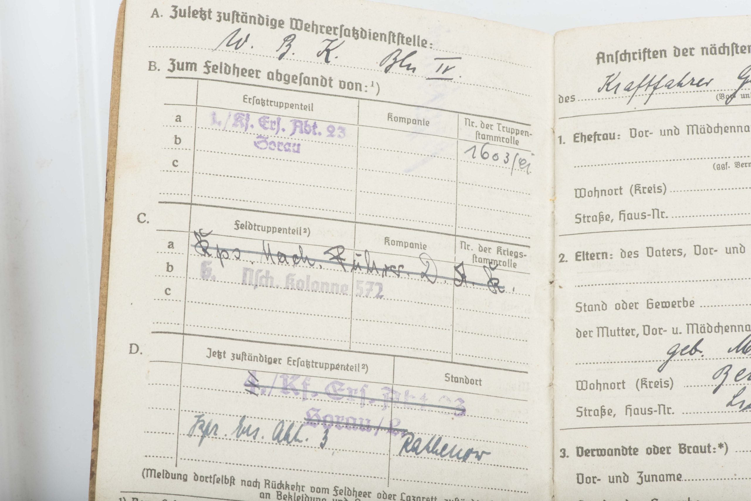 Afrikakorps Soldbuch grouping to Gefreiter Gerhard Strauß — image 35