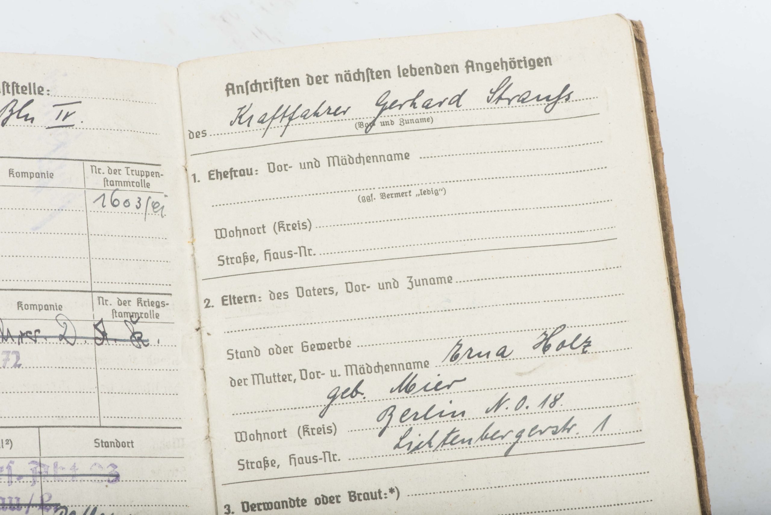 Afrikakorps Soldbuch grouping to Gefreiter Gerhard Strauß — image 36