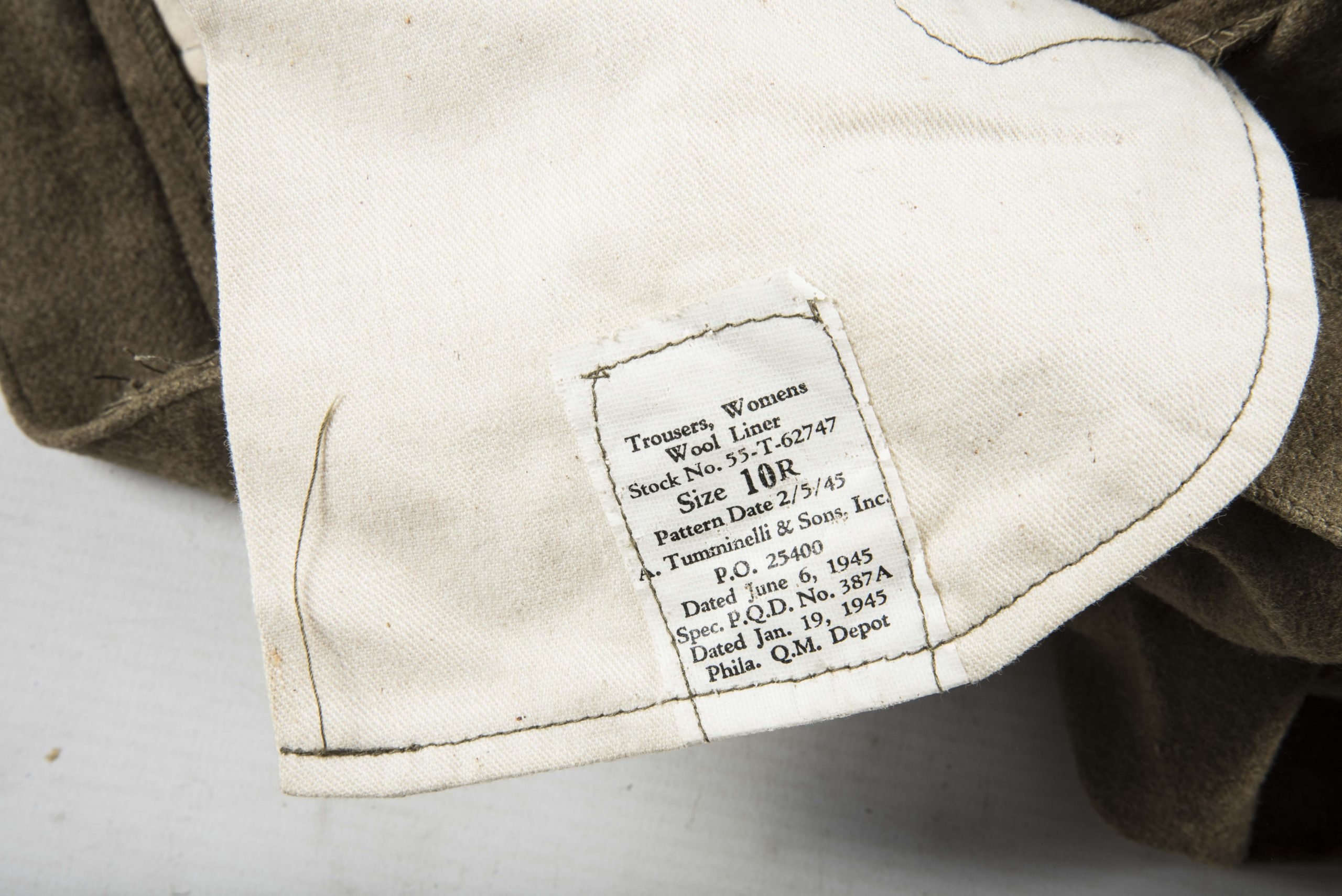 US Womens wool liner trousers size 10R June 6 1945 — image 6