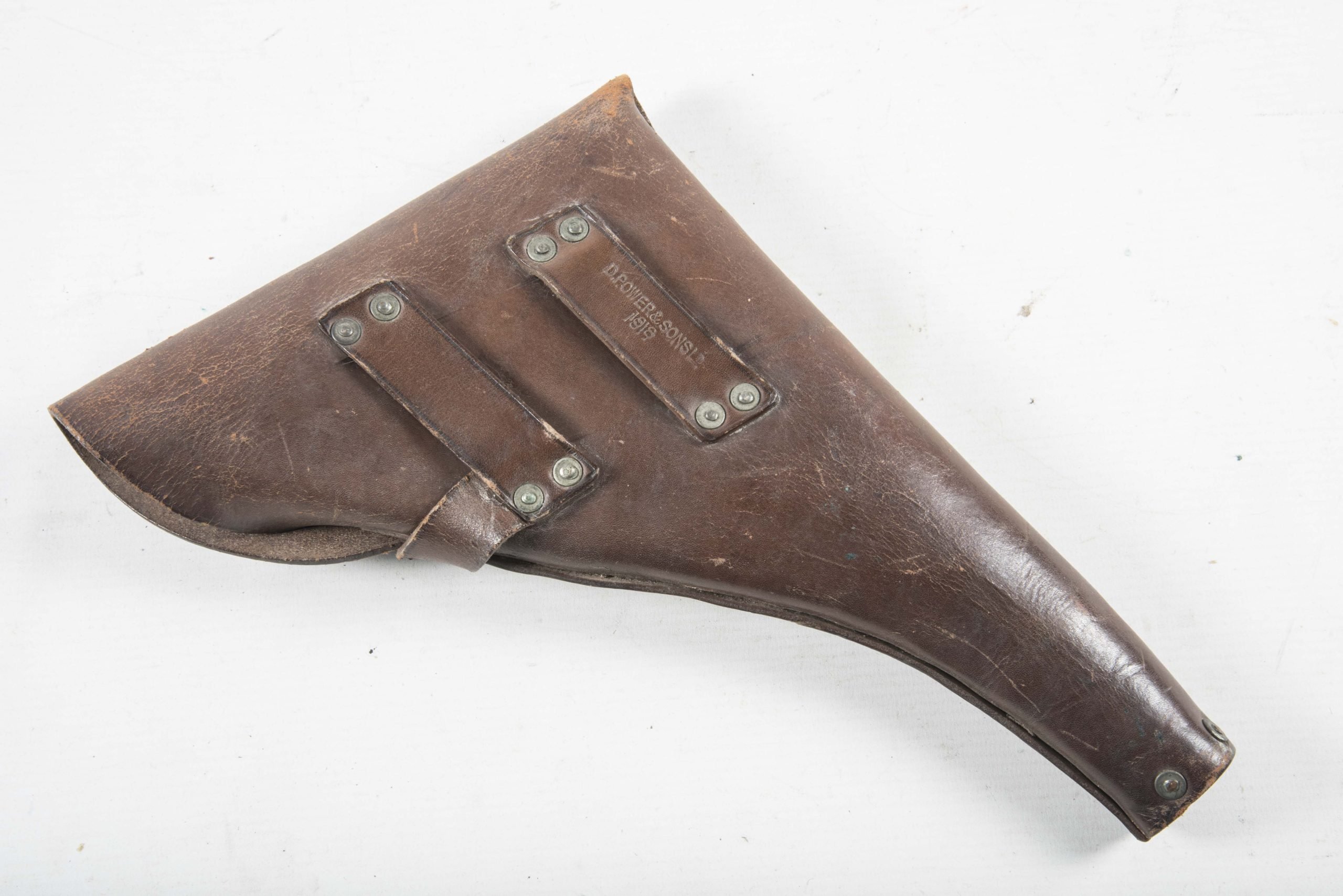 First World War British Navy Webley holster marked D. Power & Sons 1917/1918 — image 3