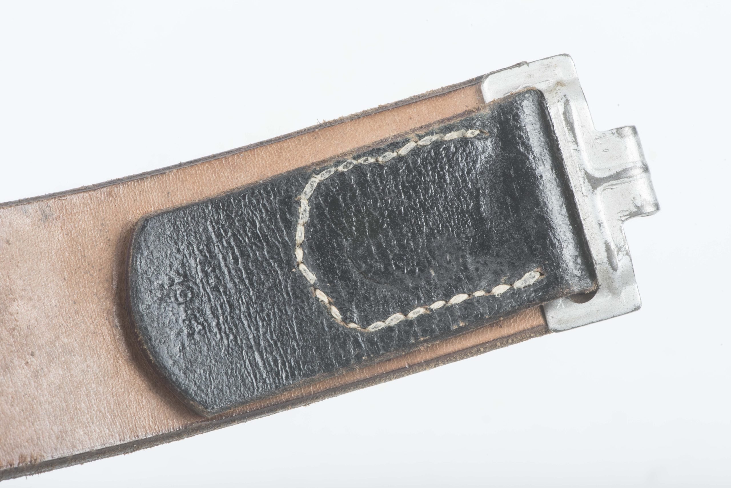 Unissued leather equipment belt dated 1941, size 115 — image 4
