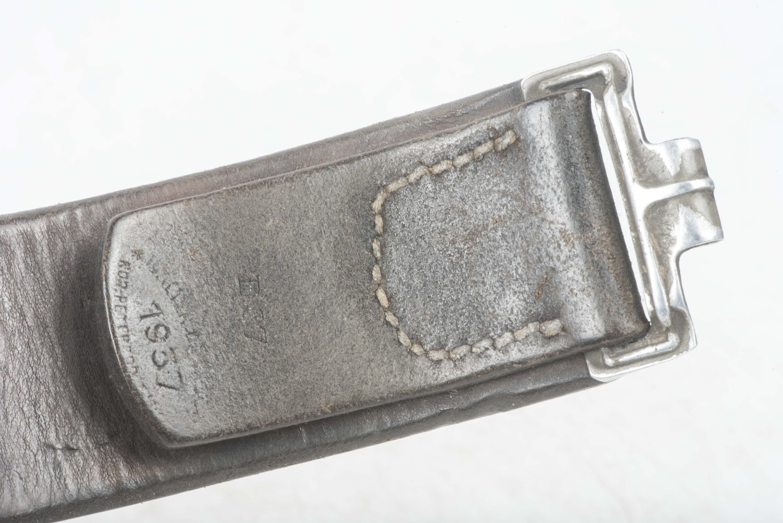 Leather equipment belt lated 1937 size 88 — image 4