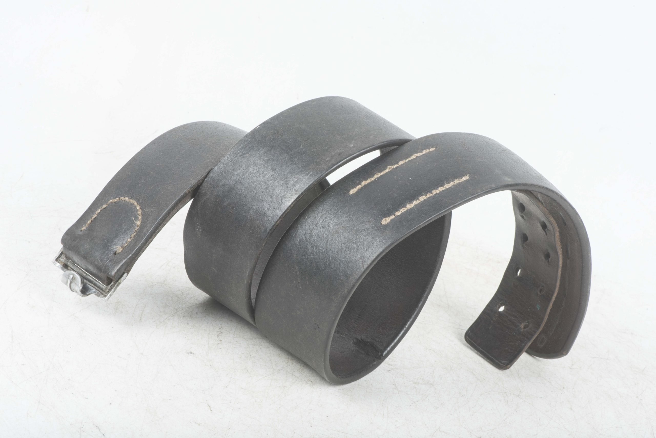 Leather equipment belt marked Biertz 4 39 — image 3