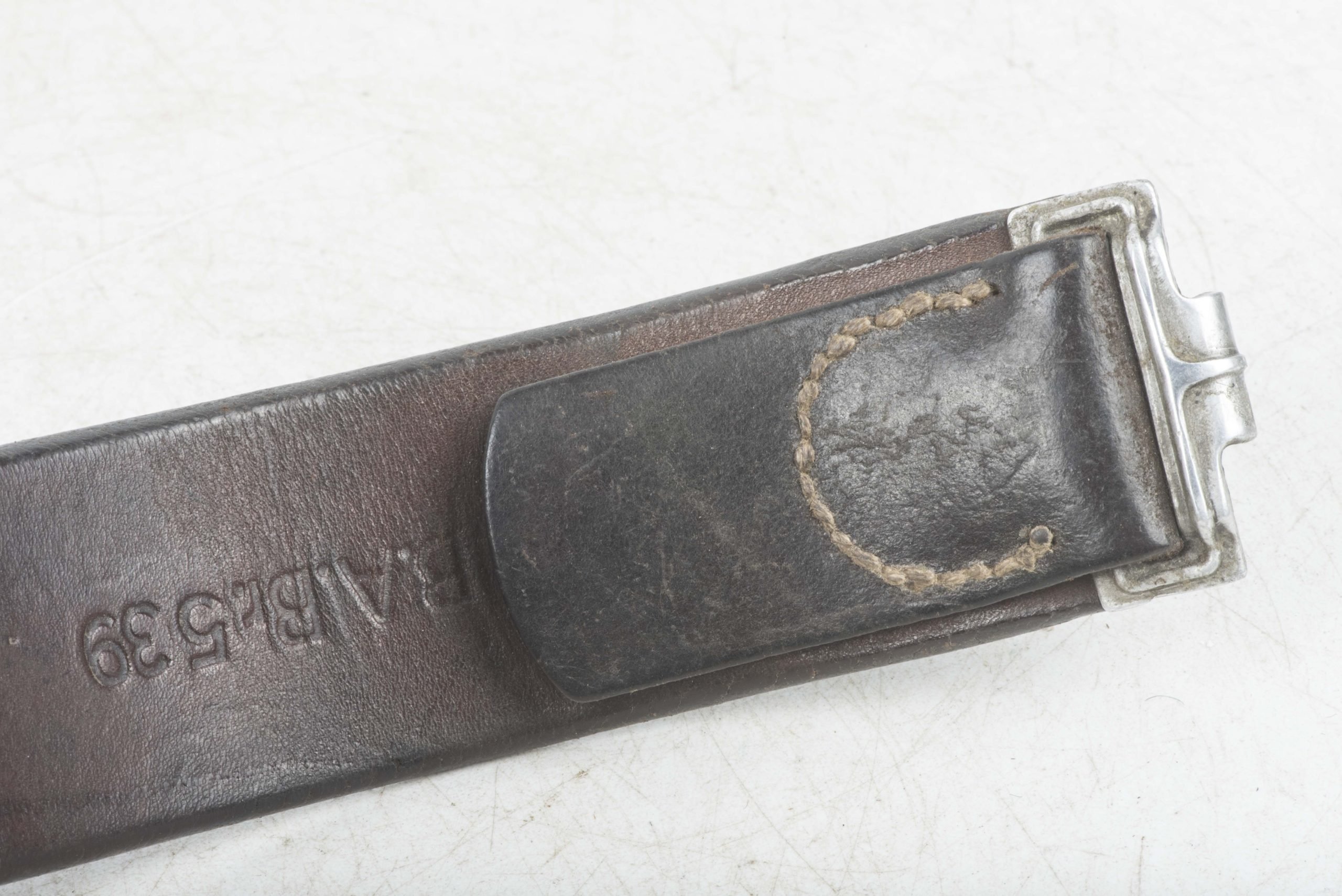 Leather equipment belt marked Biertz 4 39 — image 8