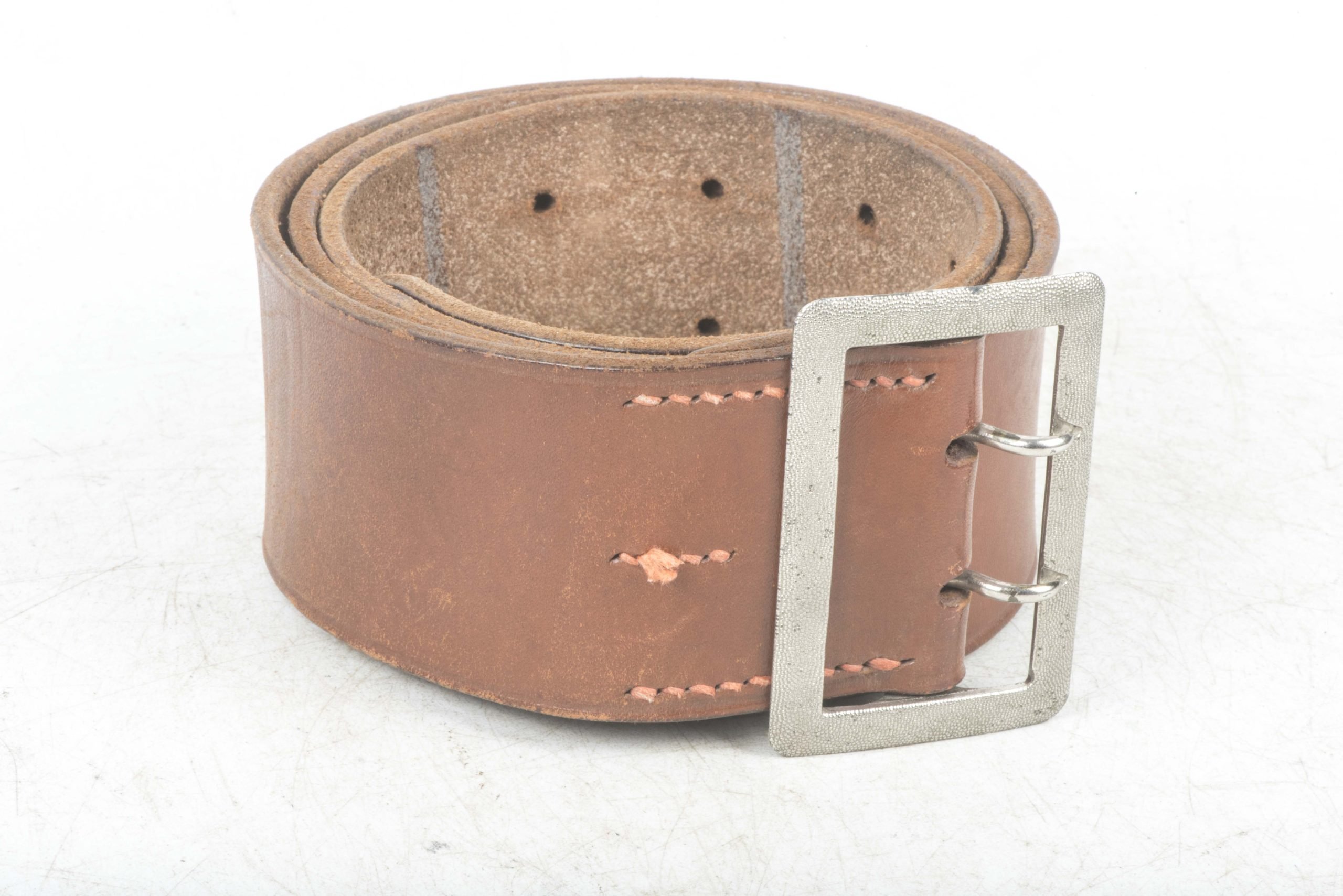 Double claw officers belt or Zweidorn dated 1937 with Assmann buckle — image 2