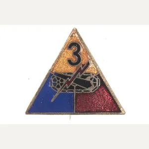 US 3rd Armored Division collar badge or DUI