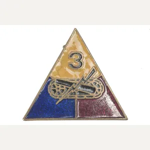 US 3rd Armored Division collar badge or DUI