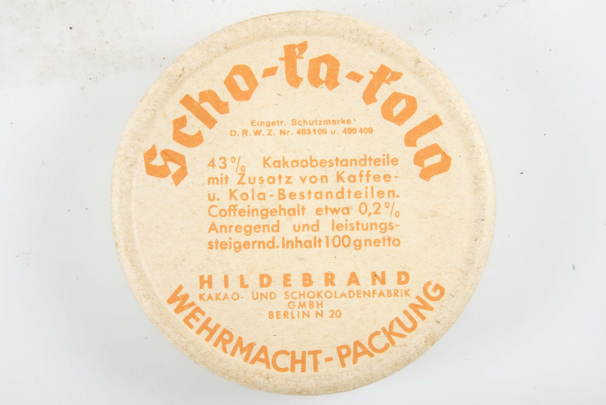 Rare cardboard Scho-Ka-Kola ration chocolate package 9/44 — image 2