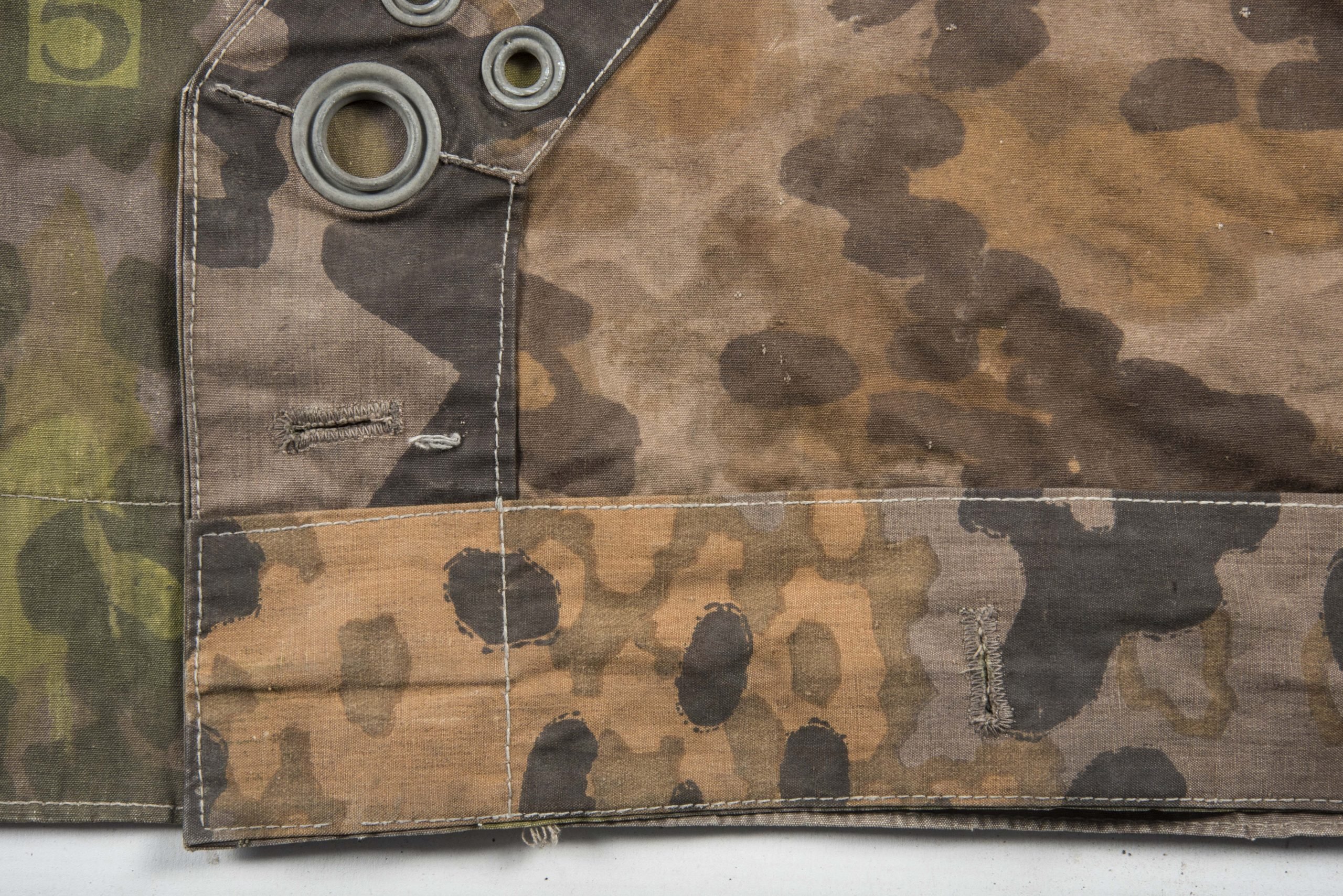 Rare Waffen-SS Zeltbahn in plane tree 5/5 handscreened camouflage — image 6