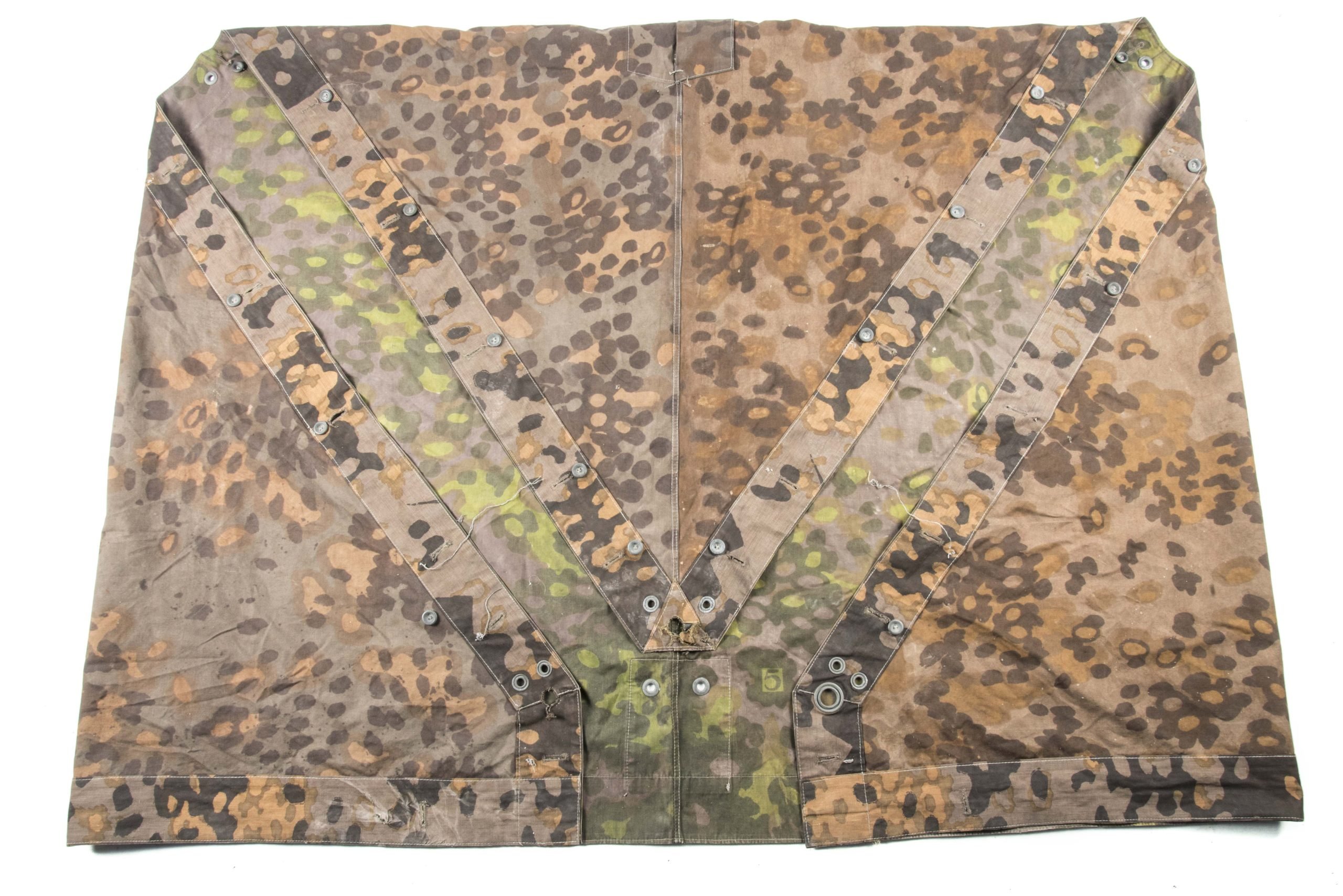 Rare Waffen-SS Zeltbahn in plane tree 5/5 handscreened camouflage — image 7