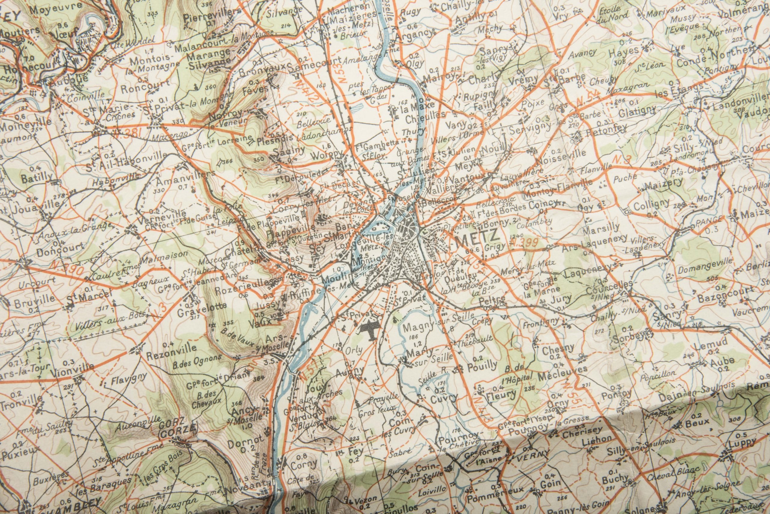 Heer map plotting board or Kartenbrett with marked maps — image 12