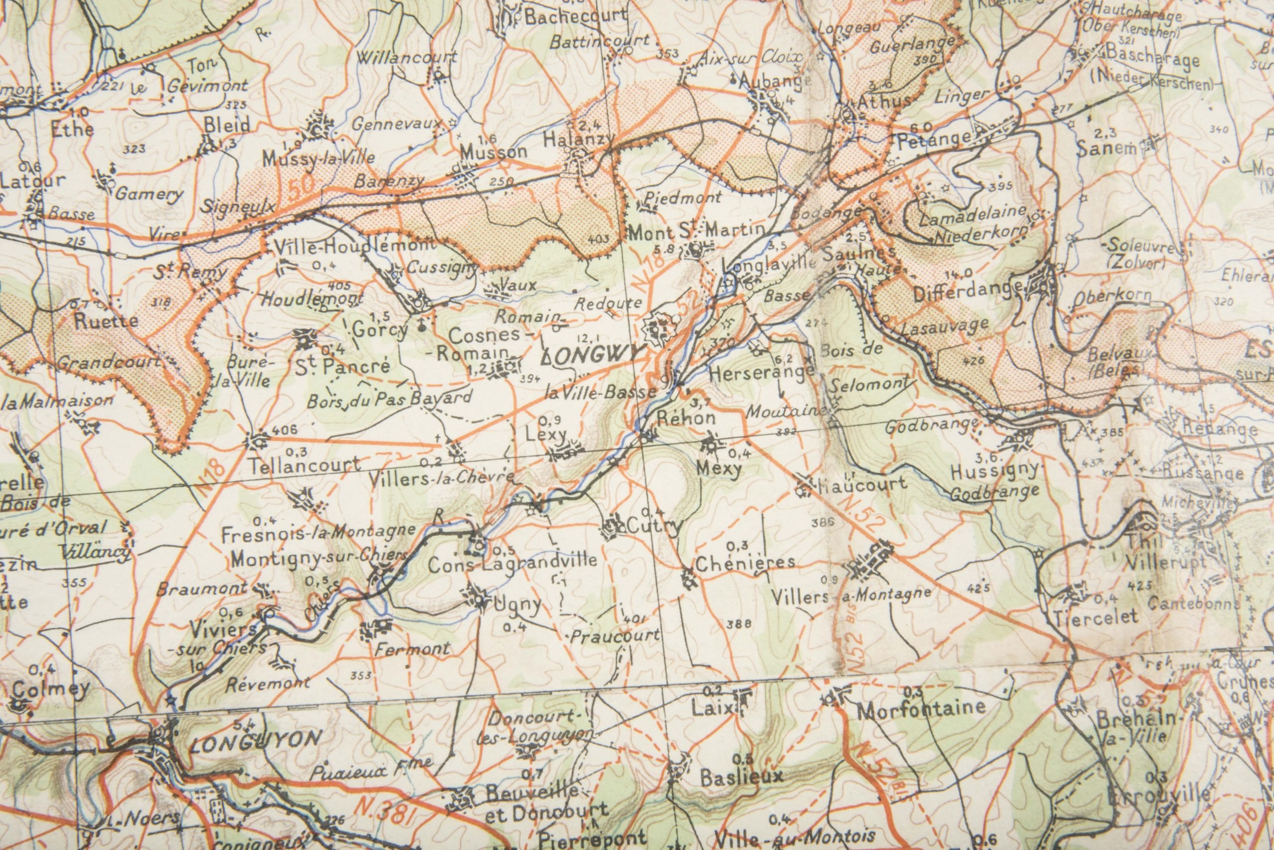 Heer map plotting board or Kartenbrett with marked maps — image 13