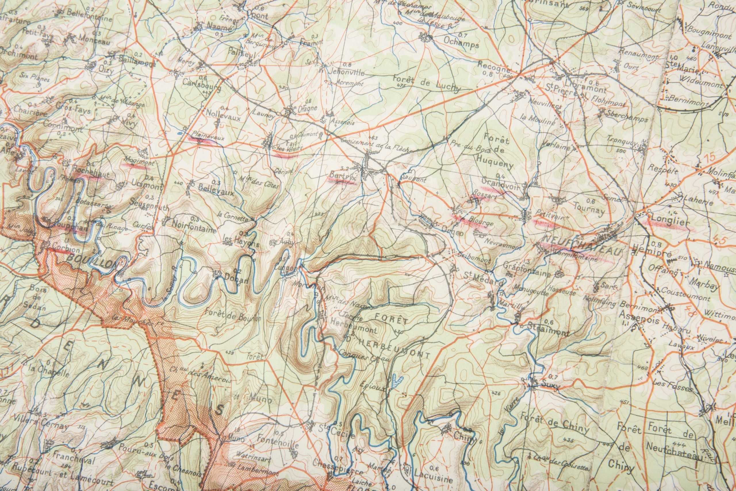 Heer map plotting board or Kartenbrett with marked maps — image 14