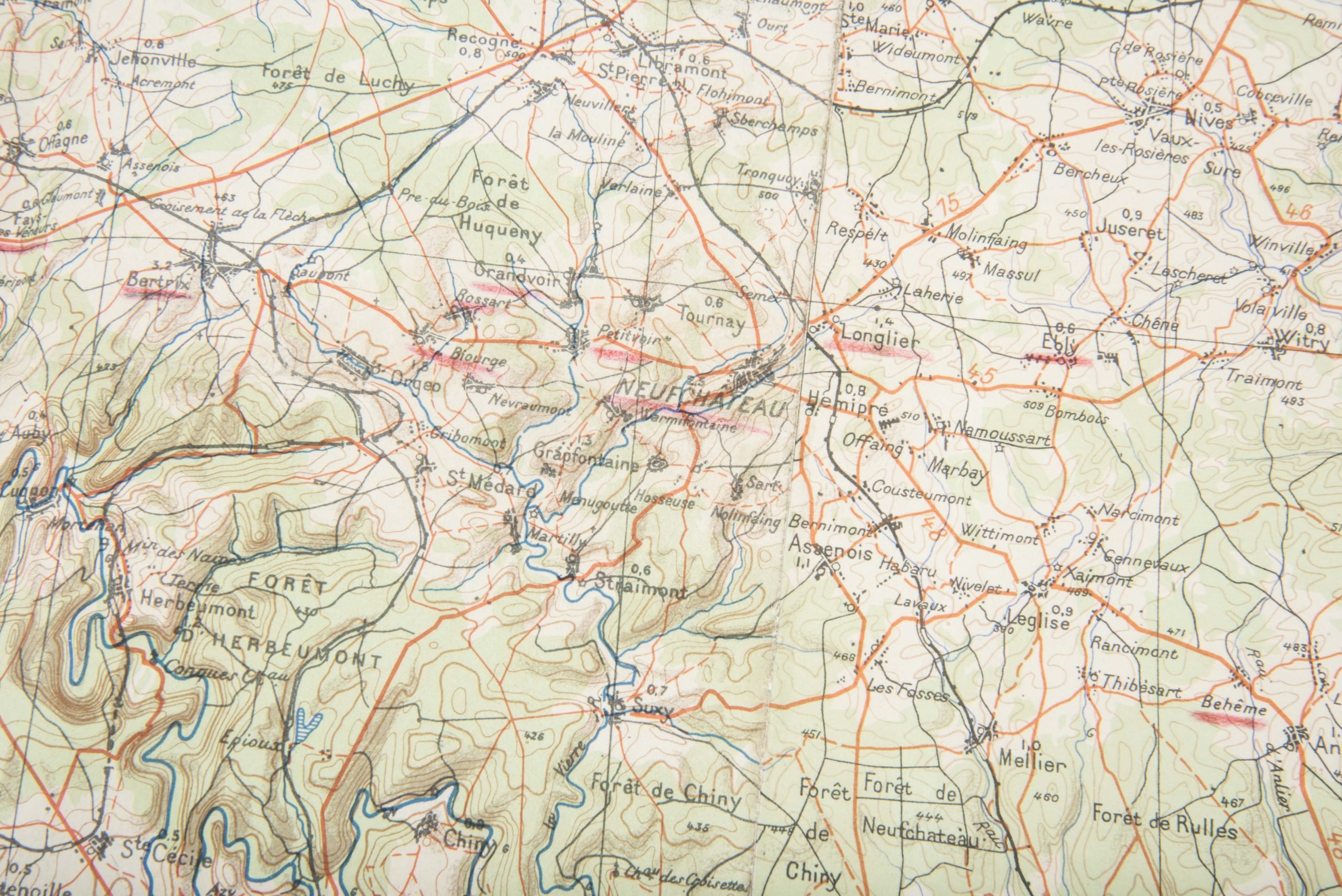 Heer map plotting board or Kartenbrett with marked maps — image 15