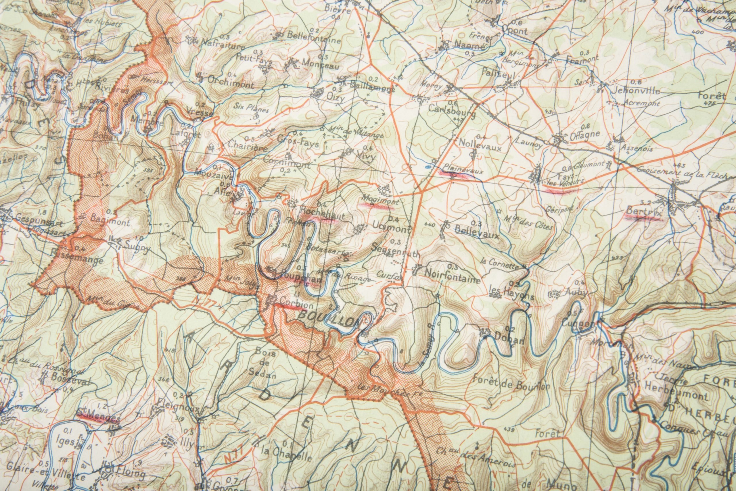 Heer map plotting board or Kartenbrett with marked maps — image 16