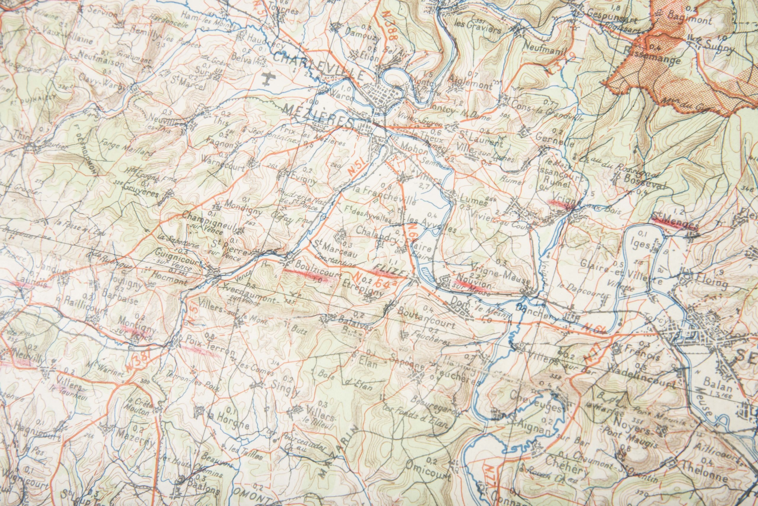 Heer map plotting board or Kartenbrett with marked maps — image 17