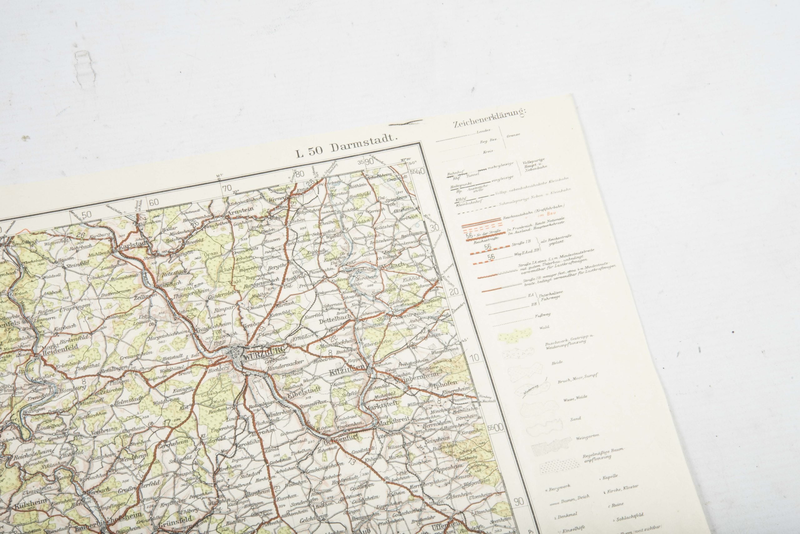 Heer map plotting board or Kartenbrett with marked maps — image 27