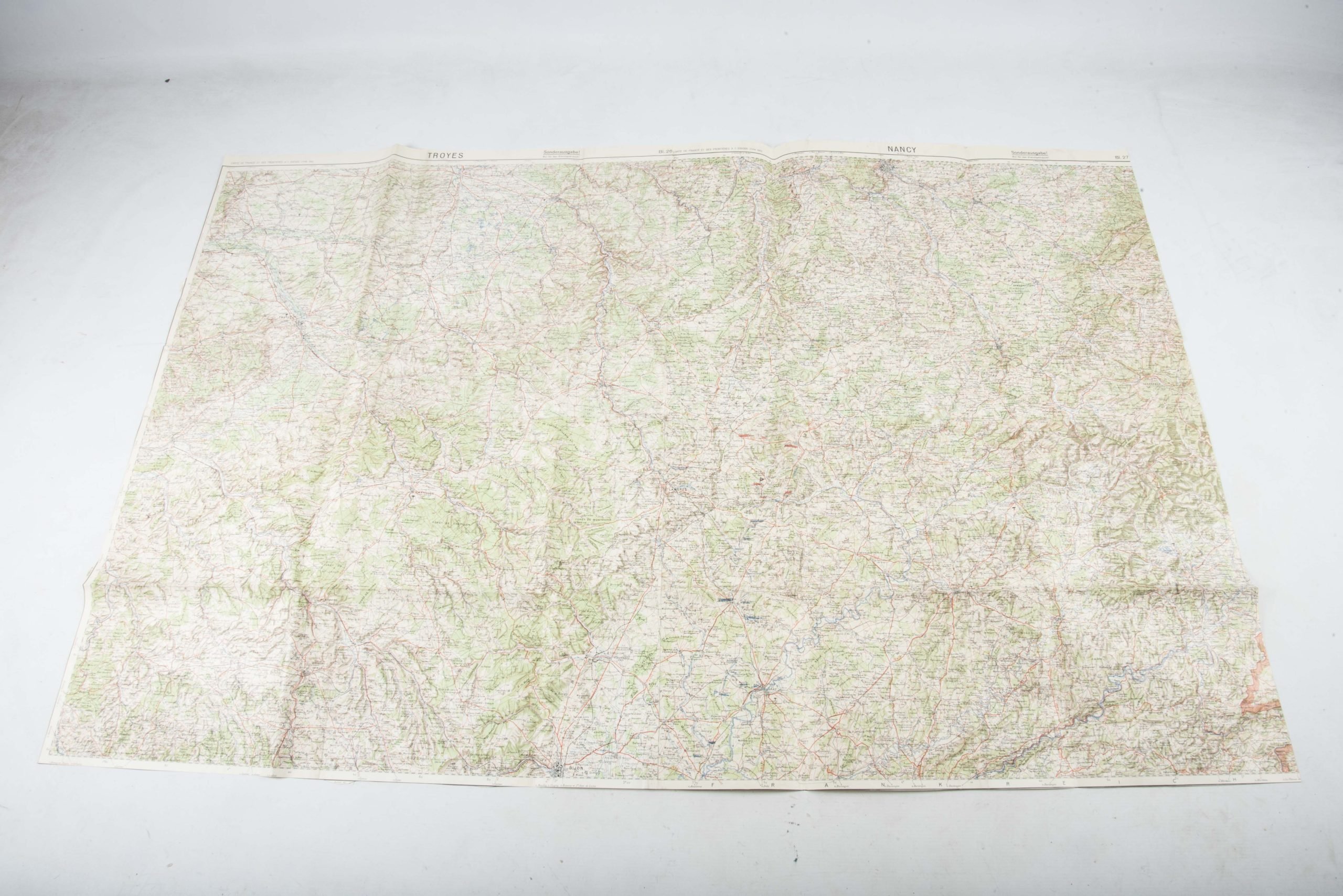 Heer map plotting board or Kartenbrett with marked maps — image 29
