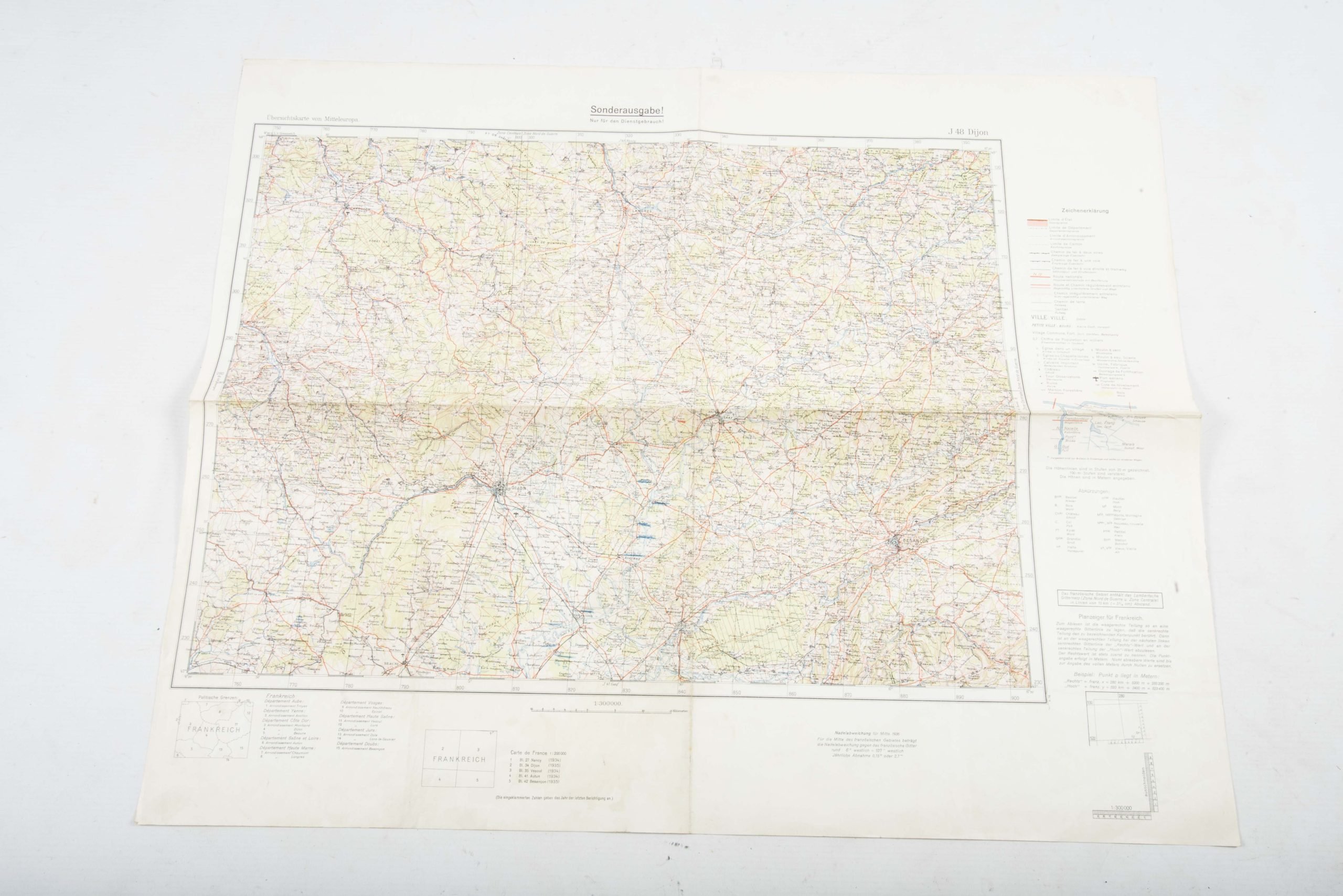 Heer map plotting board or Kartenbrett with marked maps — image 35