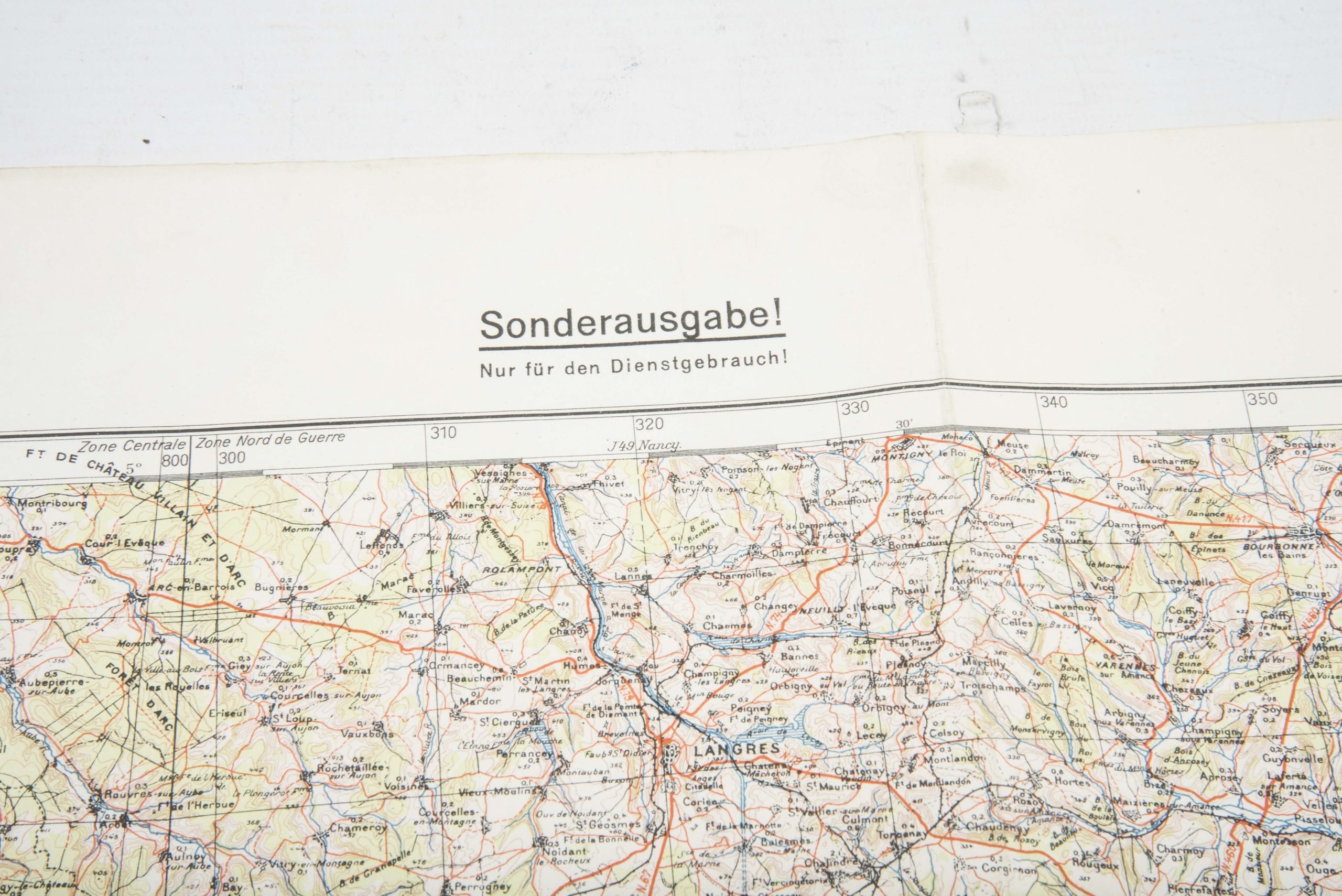 Heer map plotting board or Kartenbrett with marked maps — image 37