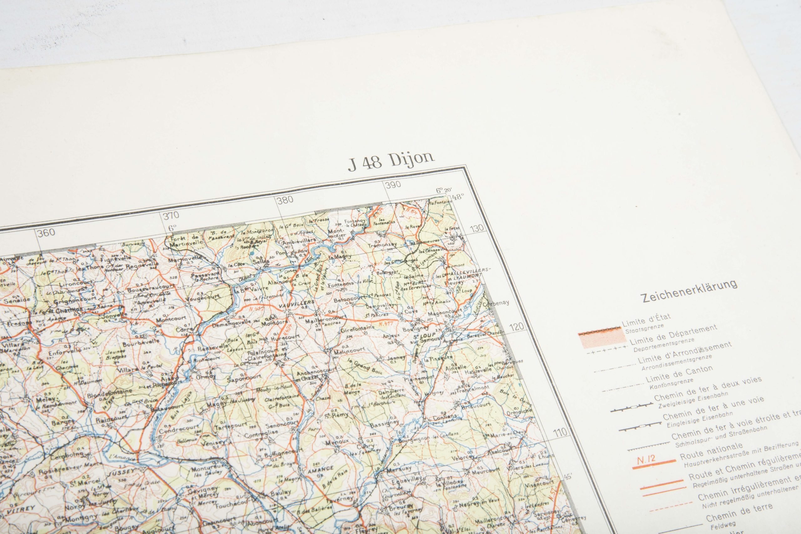 Heer map plotting board or Kartenbrett with marked maps — image 38