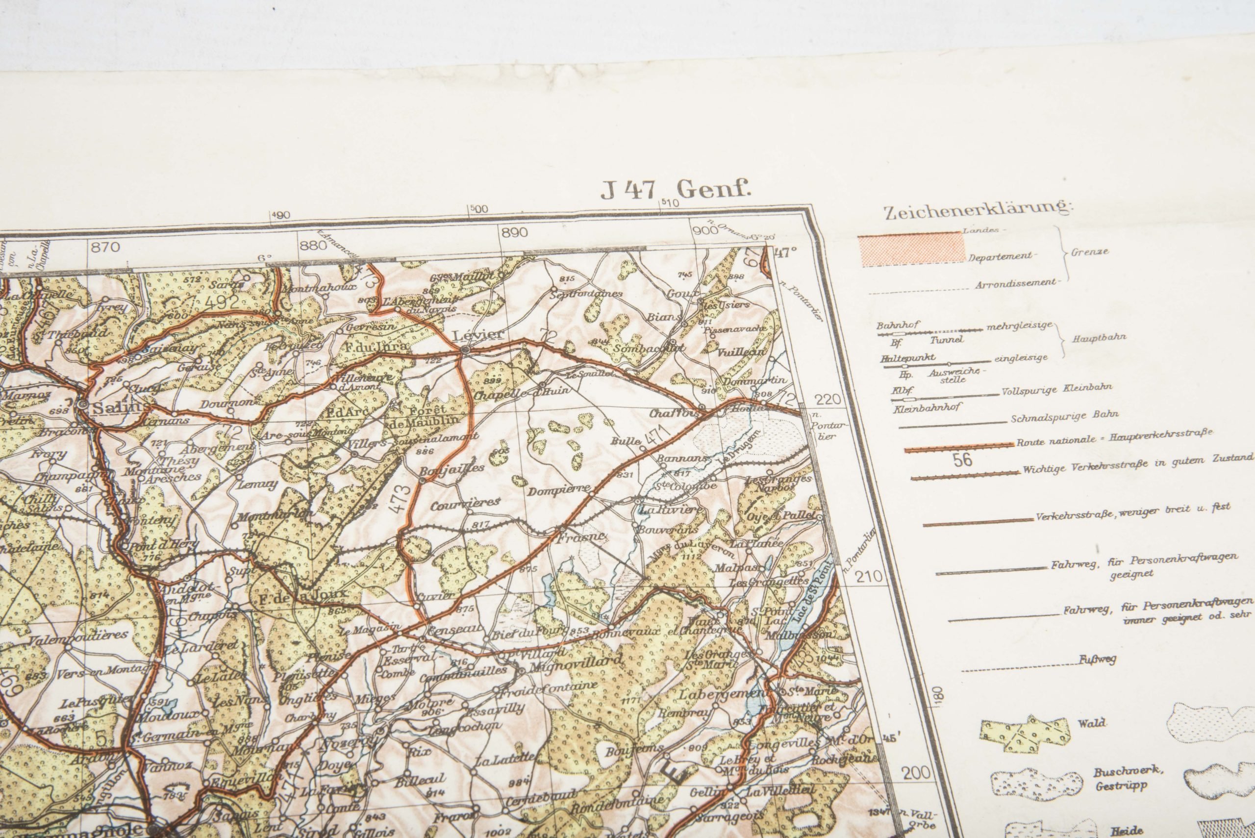 Heer map plotting board or Kartenbrett with marked maps — image 41