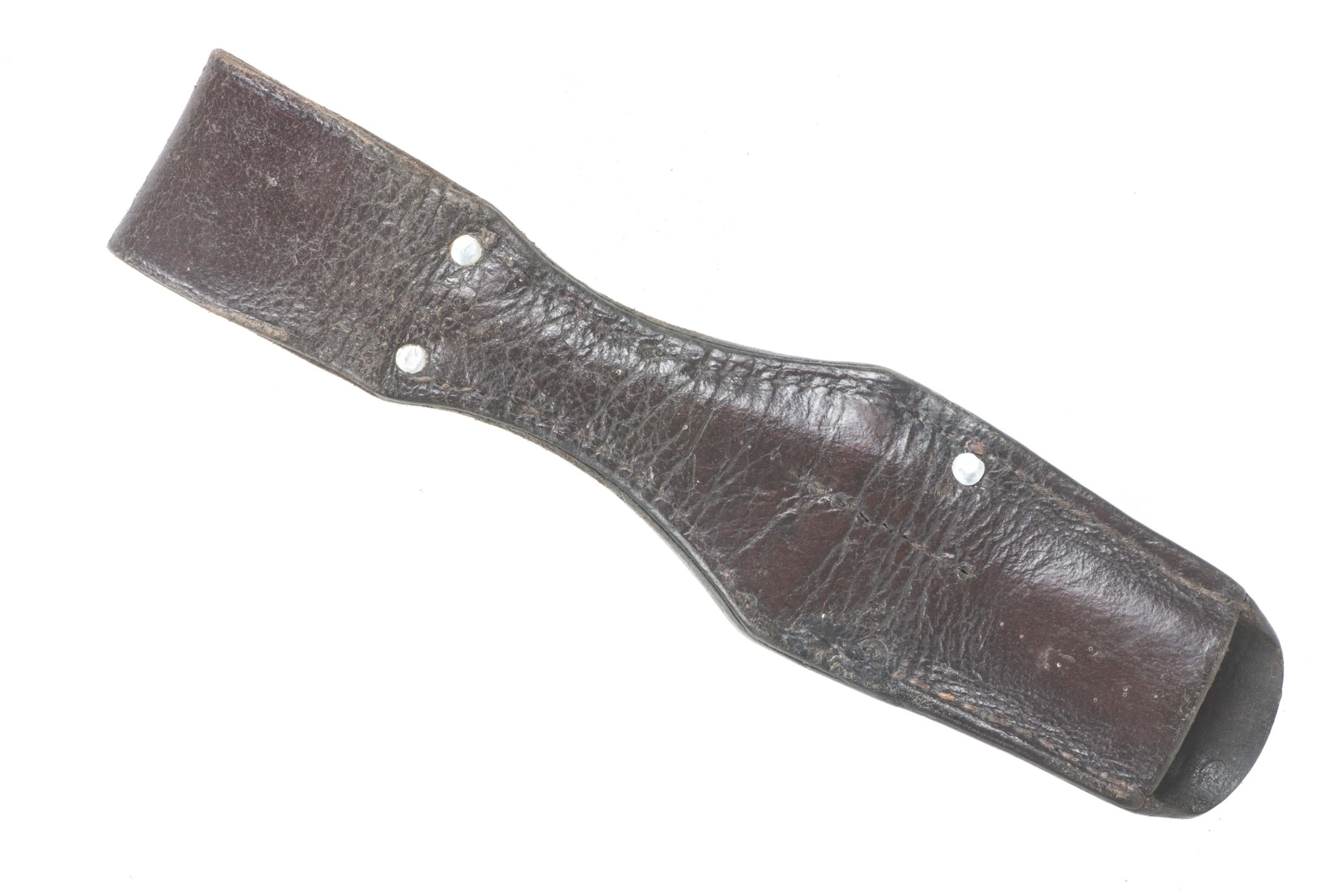 Luftwaffe issue chocolate brown K98 bayonet frog marked LBA 1937 — image 2