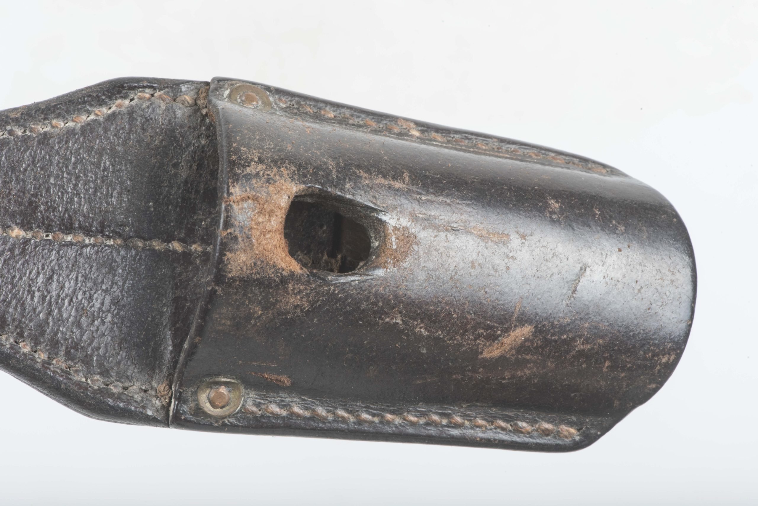 Luftwaffe issue chocolate brown K98 bayonet frog marked Otto koberstein, LBA — image 11