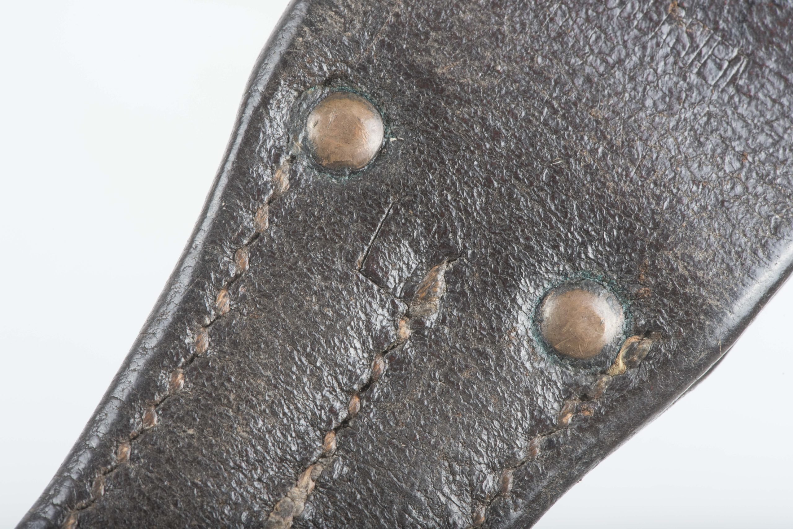 Luftwaffe issue chocolate brown K98 bayonet frog marked Otto koberstein, LBA — image 6