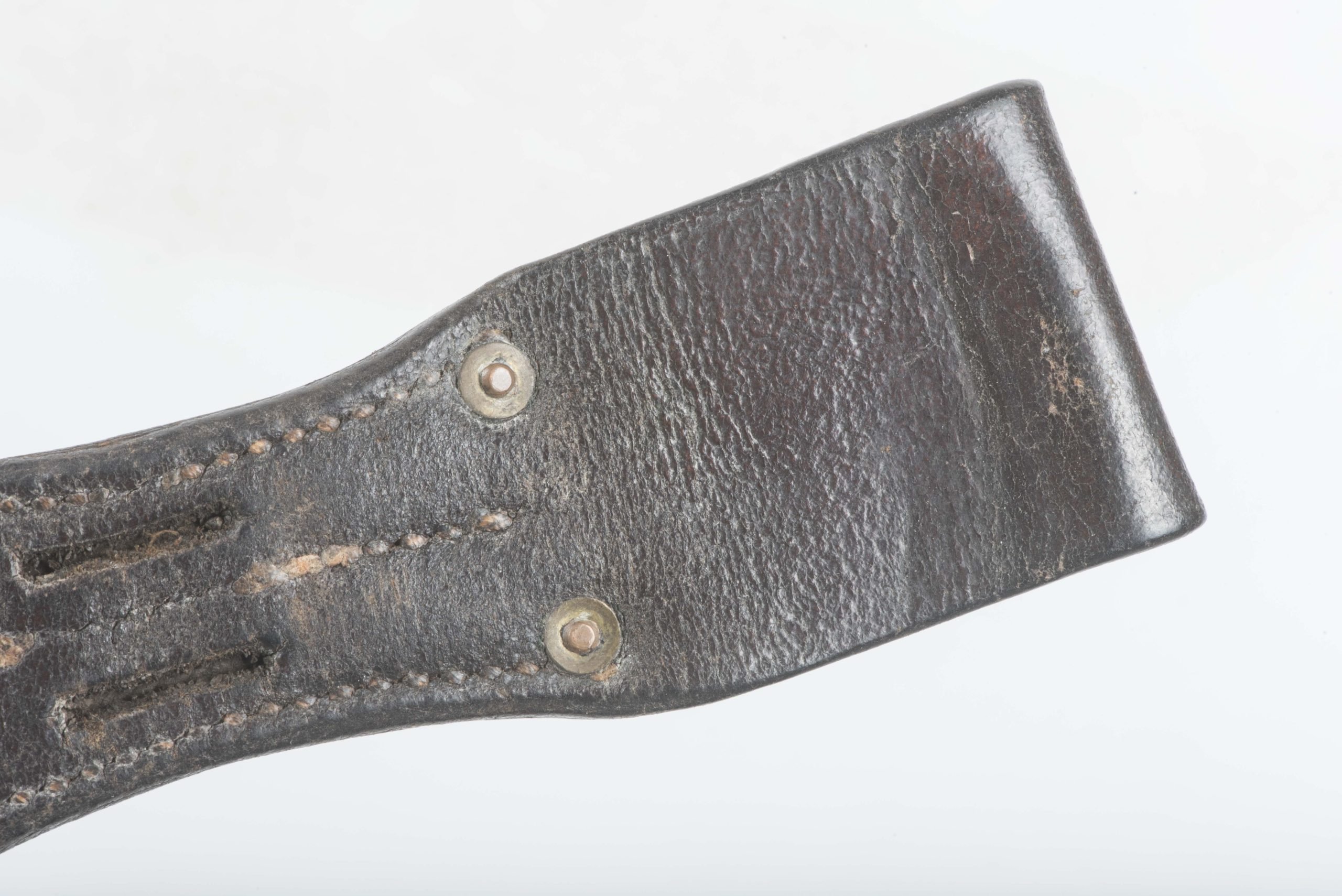 Luftwaffe issue chocolate brown K98 bayonet frog marked Otto koberstein, LBA — image 9
