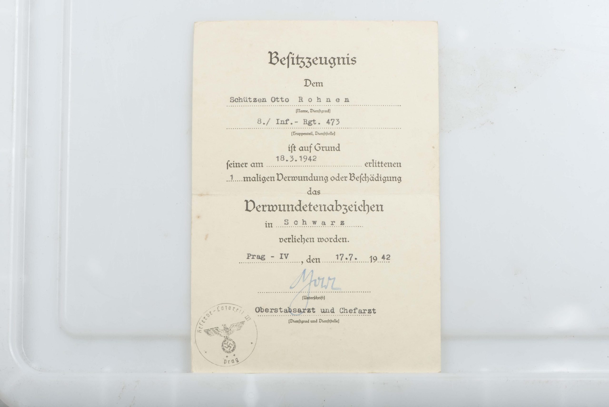 Grouping Schützen Otto Rohnen Inf Rgt 473 — image 2