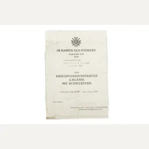 KVK II document Herbert Baars 8.A.R. 326 – Ardennes