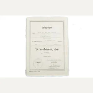 Wound badge document Grenadier Alfred Hamann Gren Regt 431