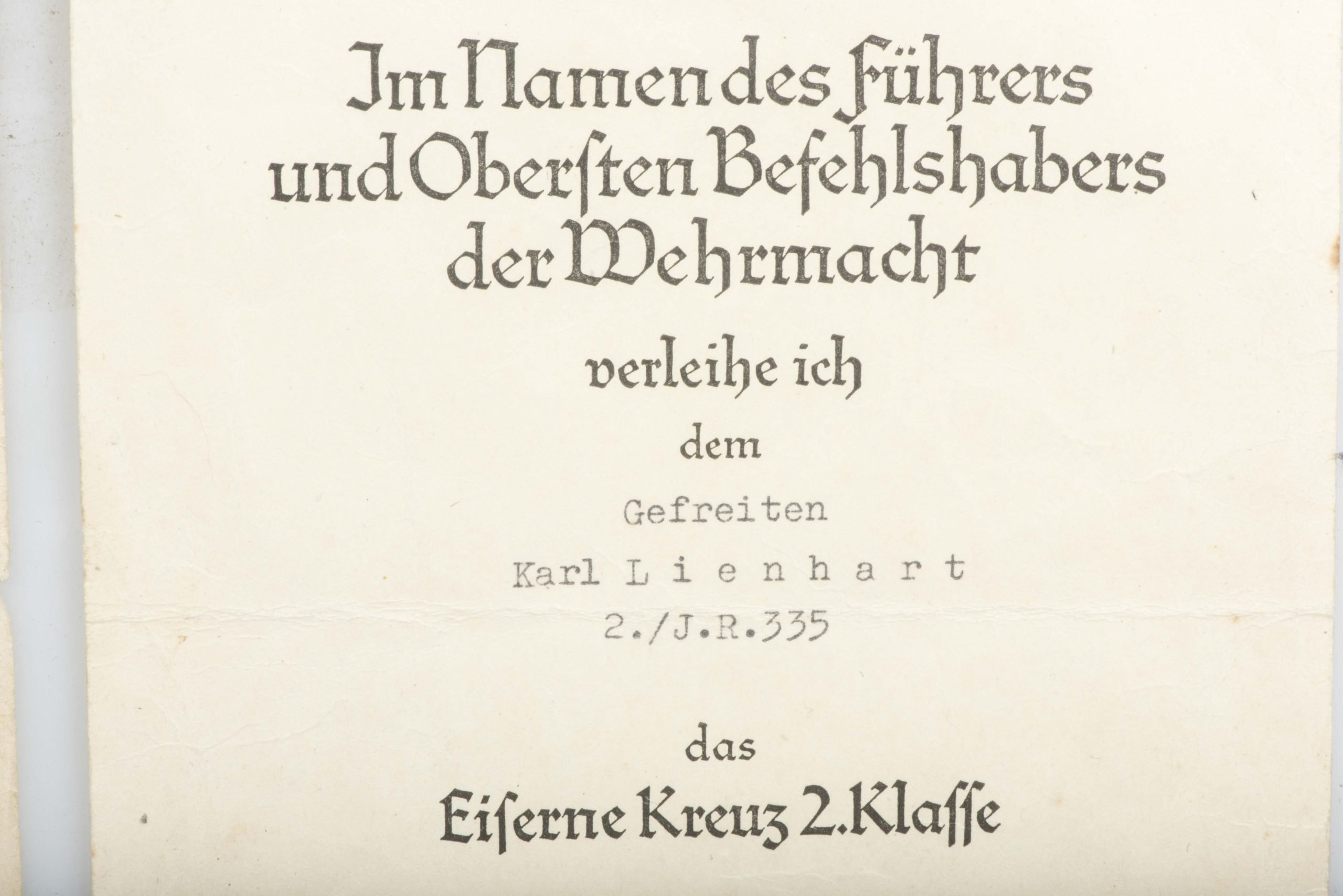 Grouping of Unteroffizier Karl Lienard – Kurland – Venlo – Küstrin, Potsdam, Spandau — image 10
