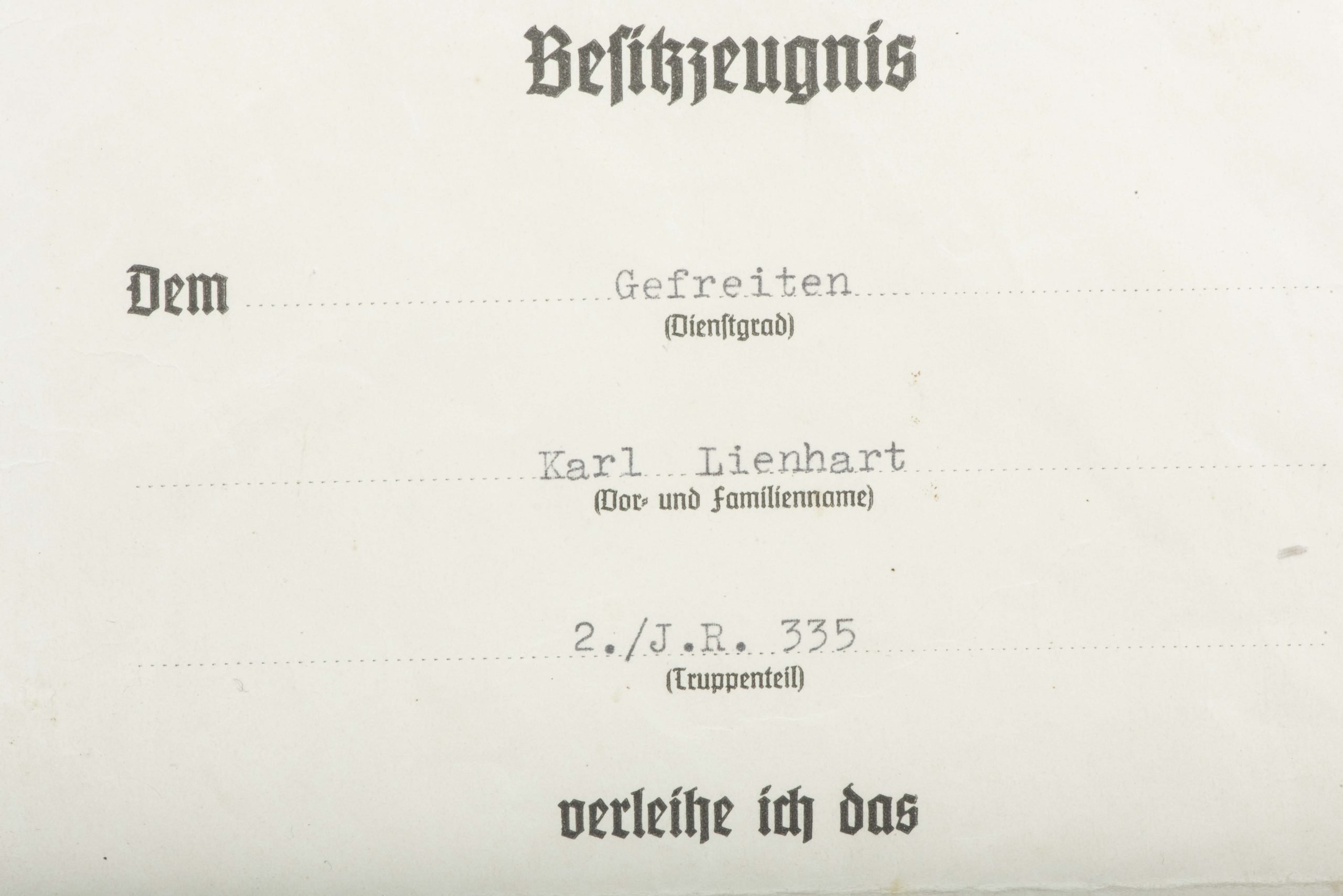 Grouping of Unteroffizier Karl Lienard – Kurland – Venlo – Küstrin, Potsdam, Spandau — image 12