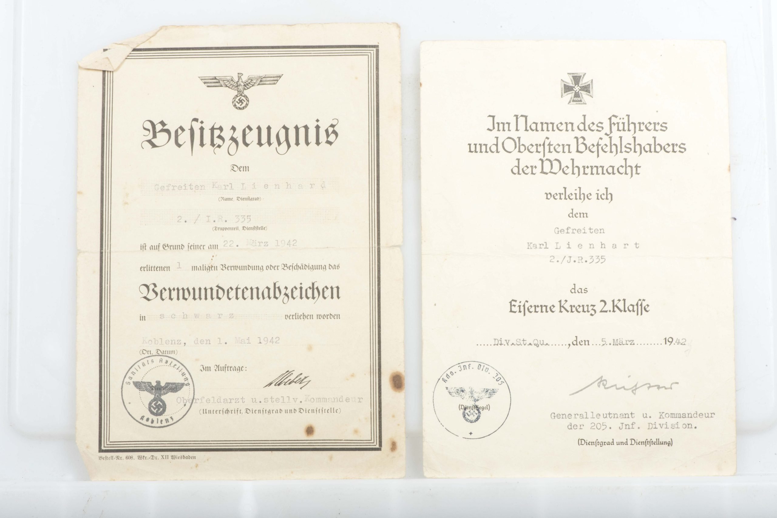 Grouping of Unteroffizier Karl Lienard – Kurland – Venlo – Küstrin, Potsdam, Spandau — image 7