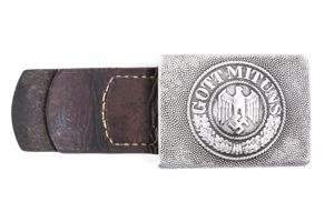 Tabbed aluminum Heer belt buckle Paulmann Crone, Lüdenscheid 1937