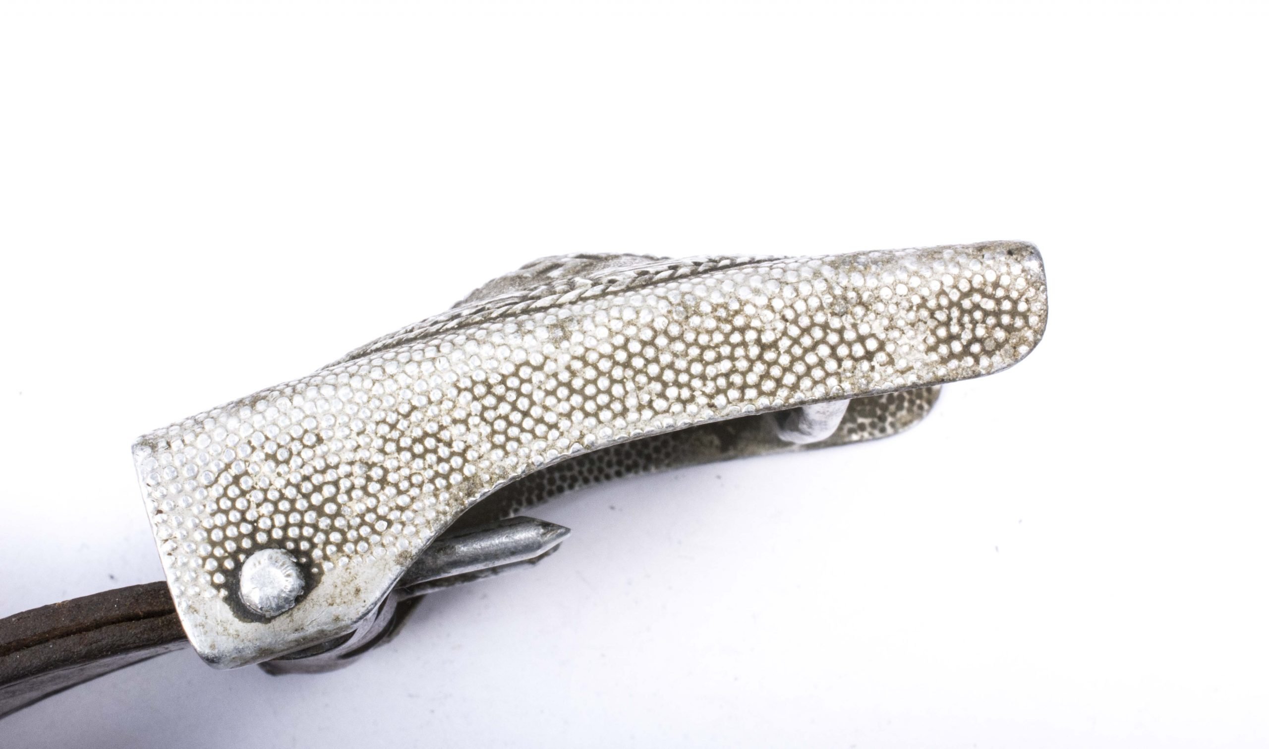 Tabbed Heer aluminum belt buckle marked Friedrich Keller 1937 — image 3