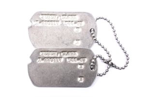 US Dog Tags, Female, Clara Weber, Hebrew, A-220817