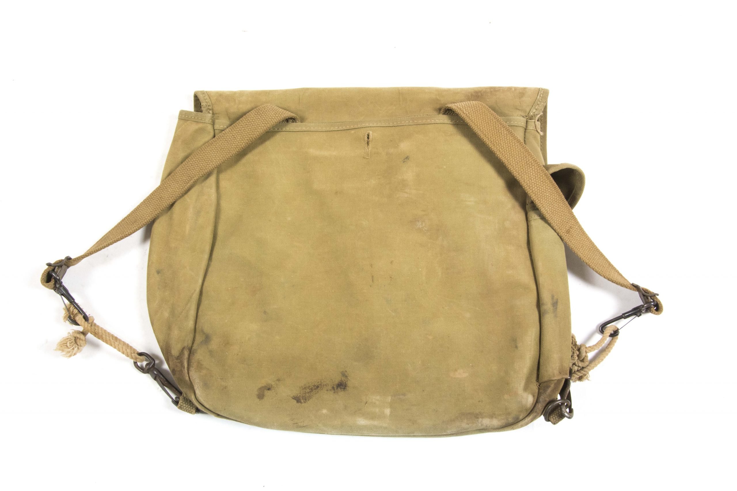 Rubberized US M1936 musette bag marked Atlas Mfg. Co. 1942 — image 6