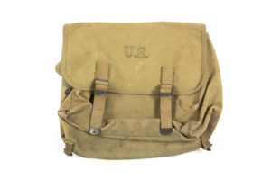 Rubberized US M1936 musette bag marked Atlas Mfg. Co. 1942