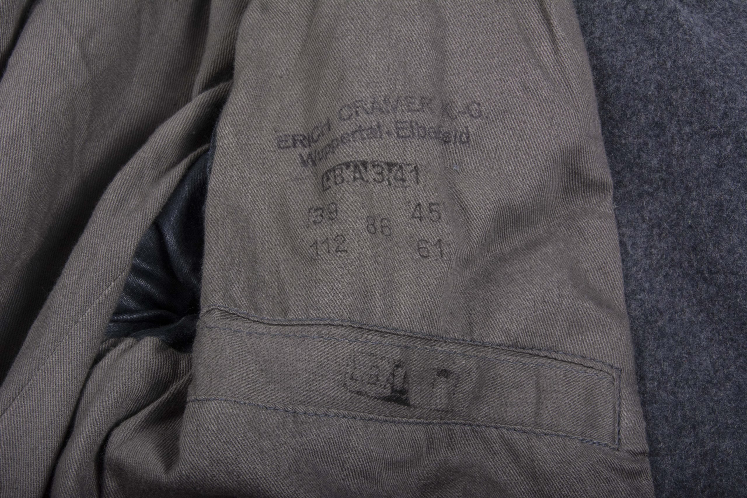 Luftwaffe M40 mantel made by Erich Cramer K.-G. marked L.B.A. 3.41 — image 10