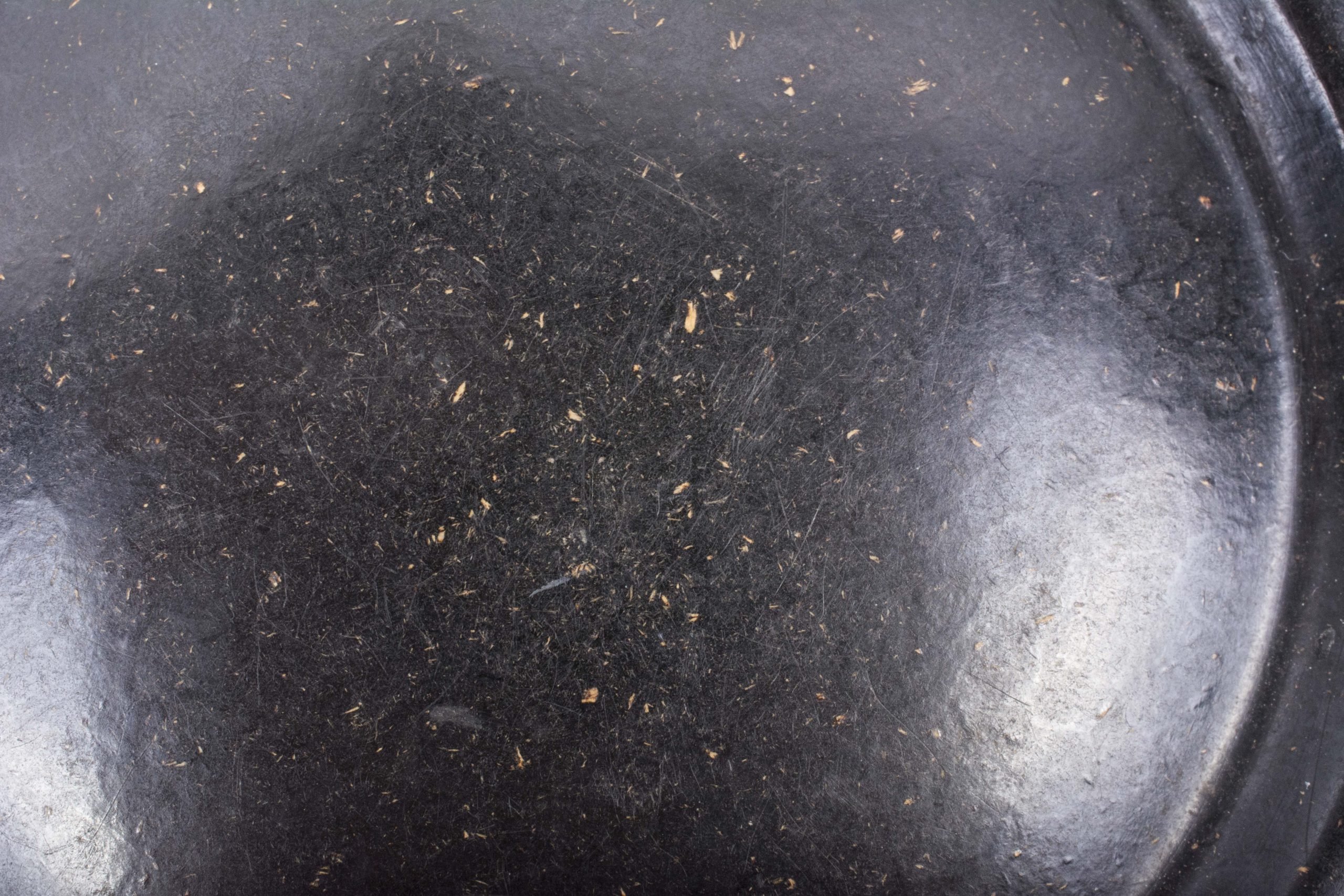 Second pattern black speckled butterdish marked XO/S — image 2