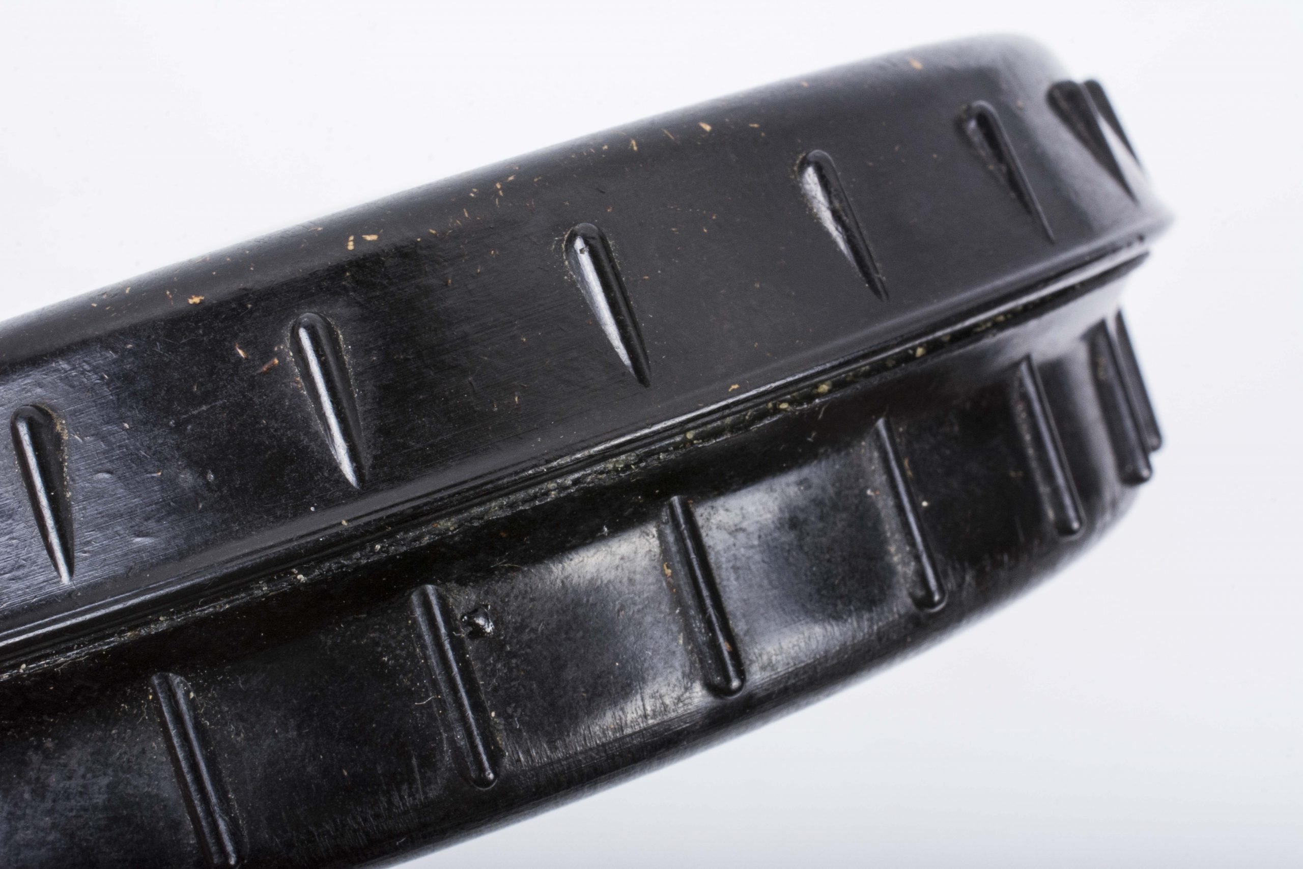 Second pattern black speckled butterdish marked XO/S — image 5