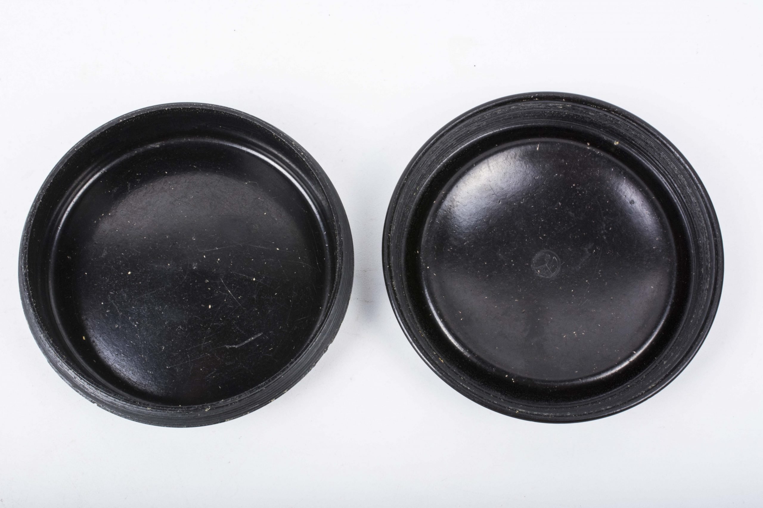 Second pattern black speckled butterdish marked XO/S — image 6