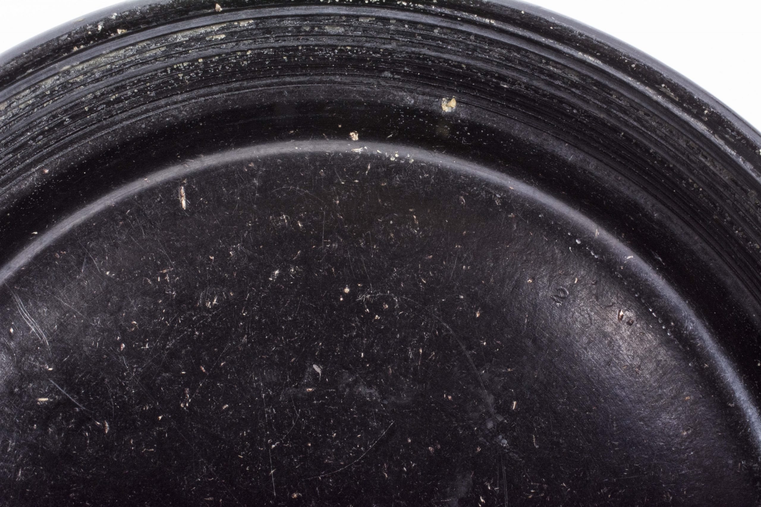 Second pattern black speckled butterdish marked XO/S — image 7