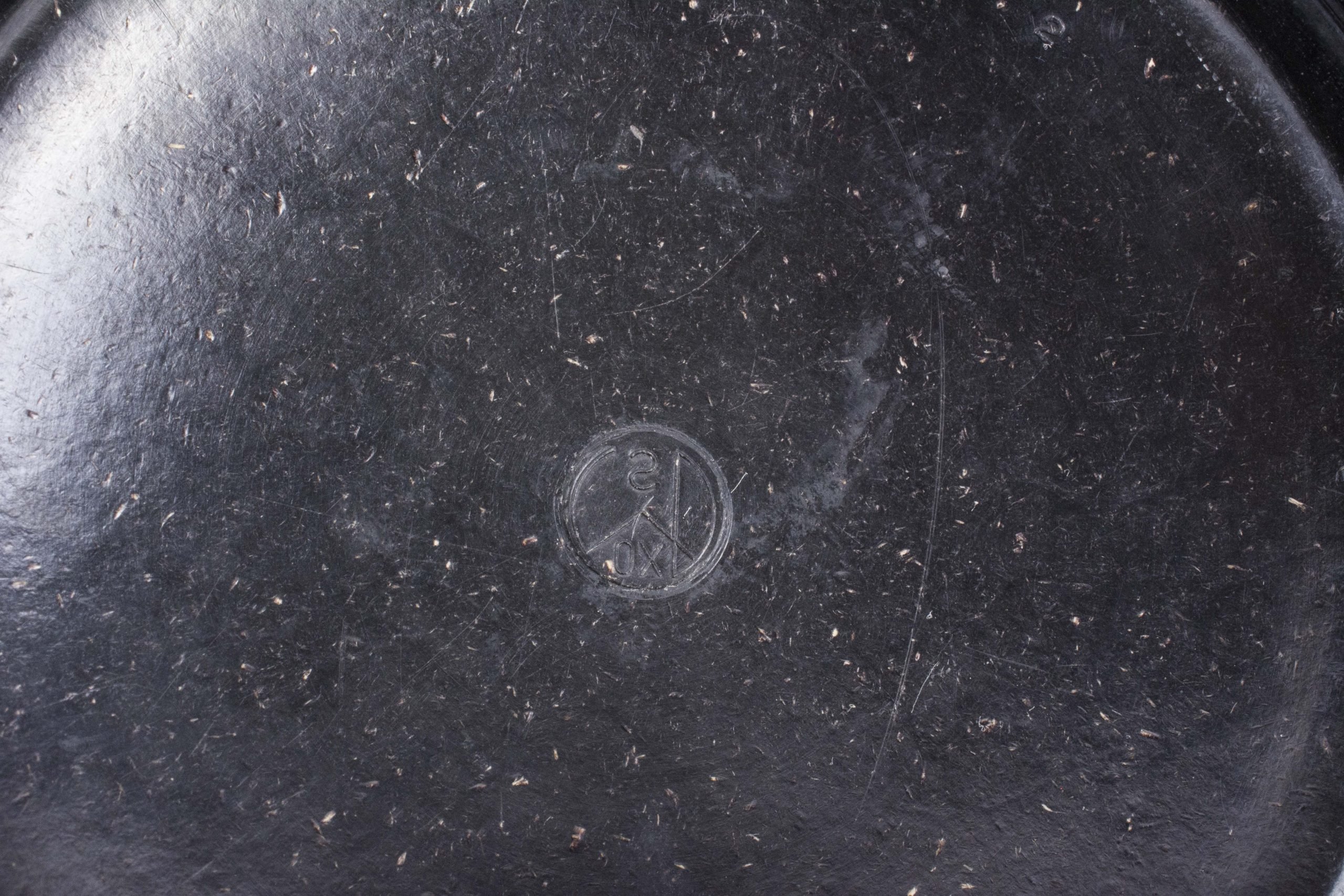 Second pattern black speckled butterdish marked XO/S — image 8