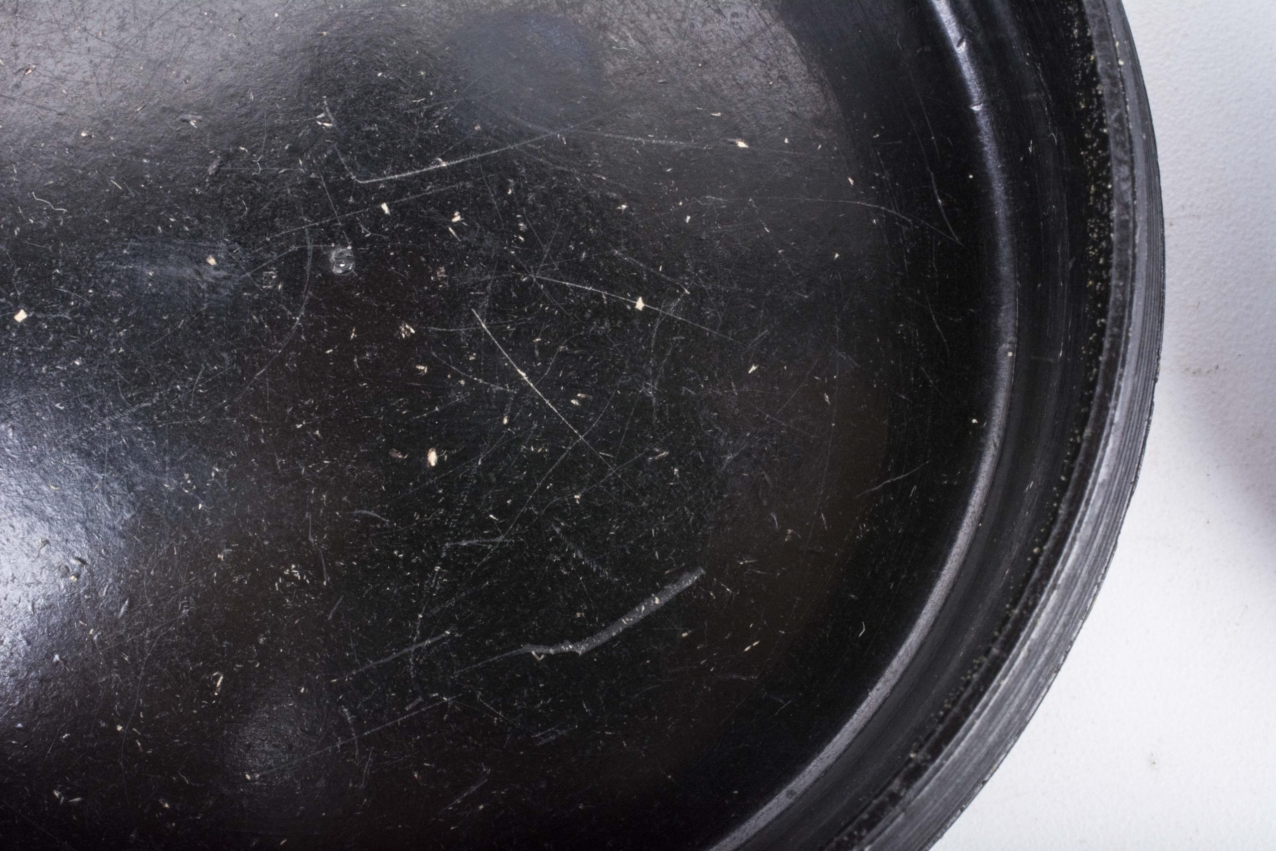 Second pattern black speckled butterdish marked XO/S — image 9