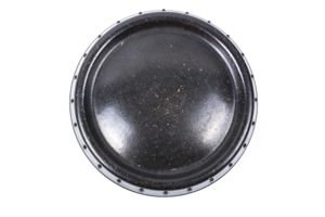 Second pattern black speckled butterdish marked XO/S